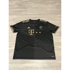 Men's Adidas FC Bayern Munchen Black Gold Soccer Jersey XL